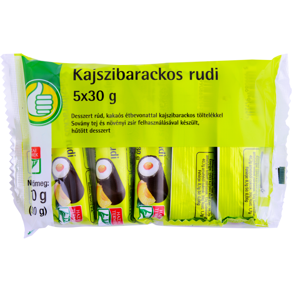 AUCHAN Kajszibarackos Rudi 5*30g